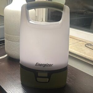 Energizer Green and White Portable Lantern with usb outlet